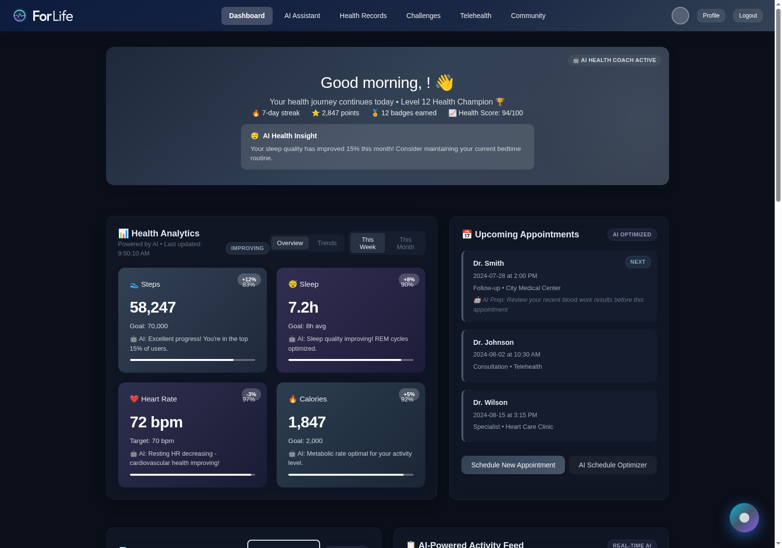 ForLife platform screenshot